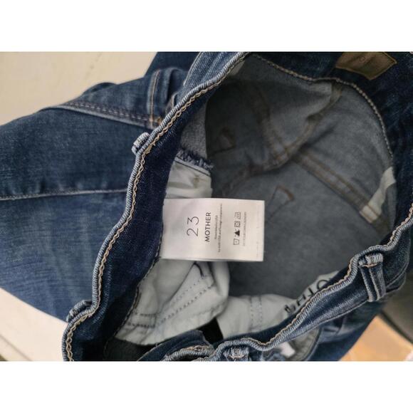 Mother The Hustler Roller Heel Denim Jeans High Fidelity Size 23 - Picture 9 of 9